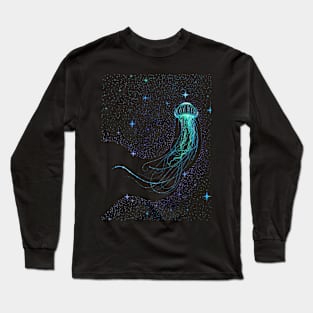 Starry jellyfish - Colored Long Sleeve T-Shirt